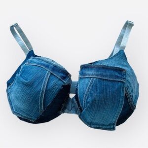 Victoria’s Secret 34DDD T-Shirt Denim Push Up Full Coverage Bra Bikini Top